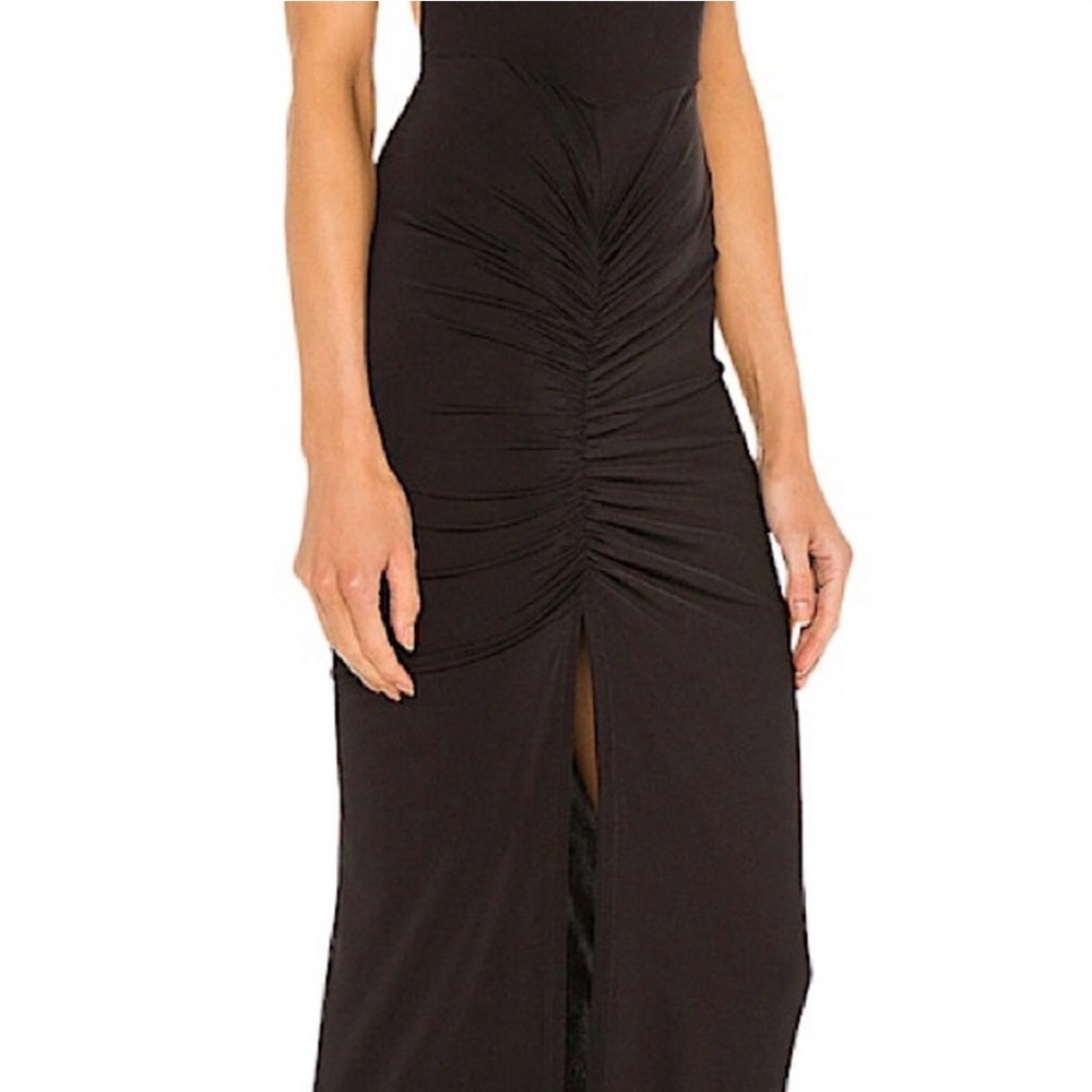 REVOLVE x Michael Costello Addison Halter Ruched Backless Maxi Dress Size L NWT - Picture 7 of 9